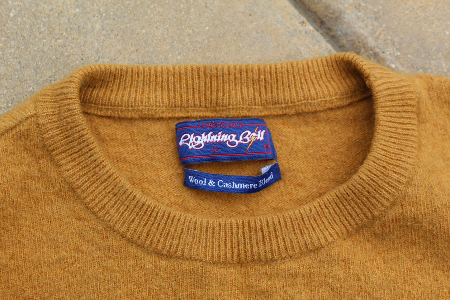 90s Rare Vintage Lightning Bolt Wool Sweater