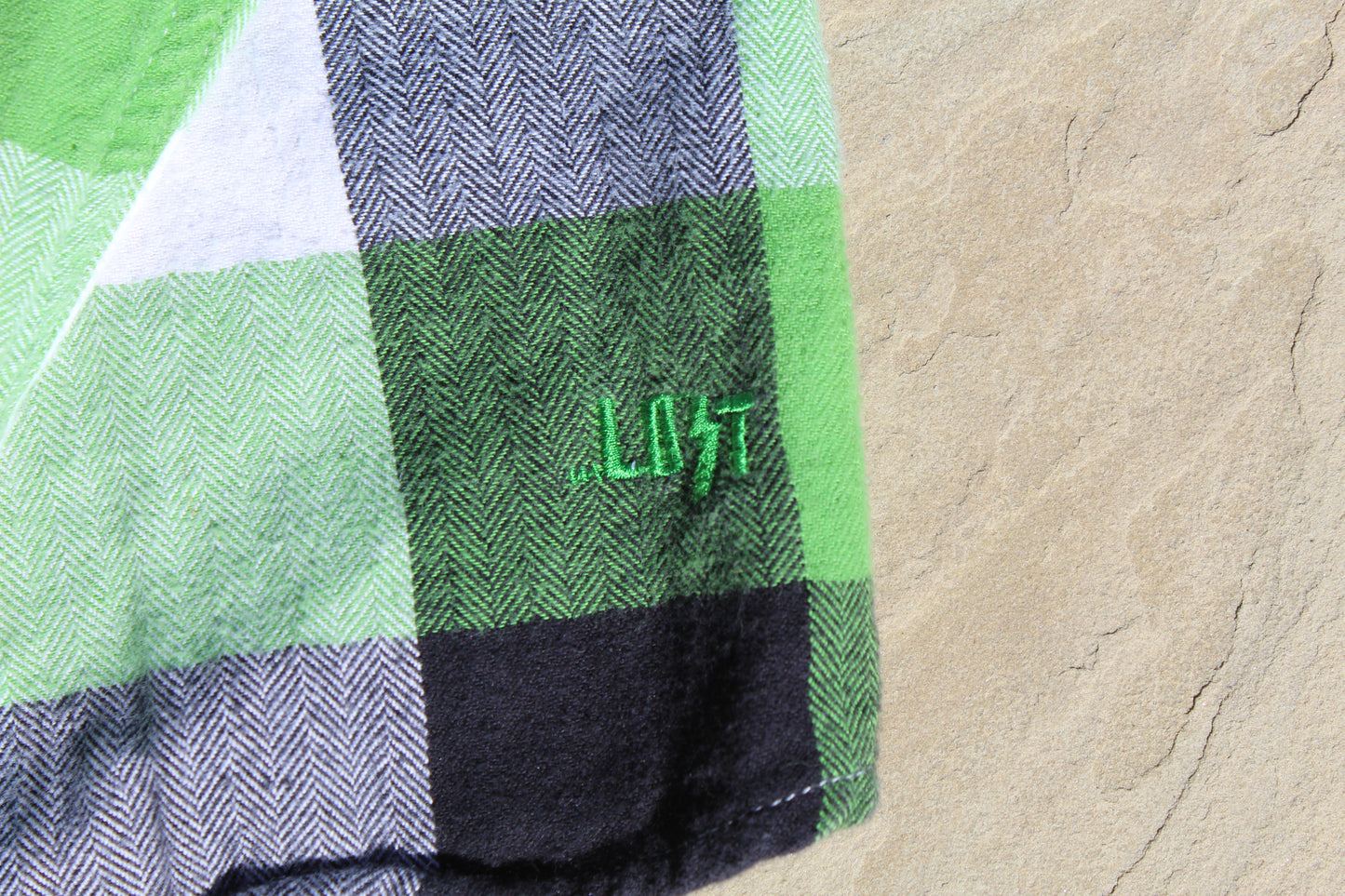 90s Rare Vintage Lost Green Flannel