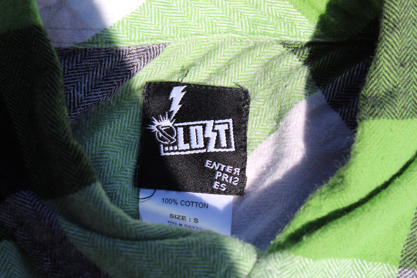 90s Rare Vintage Lost Green Flannel