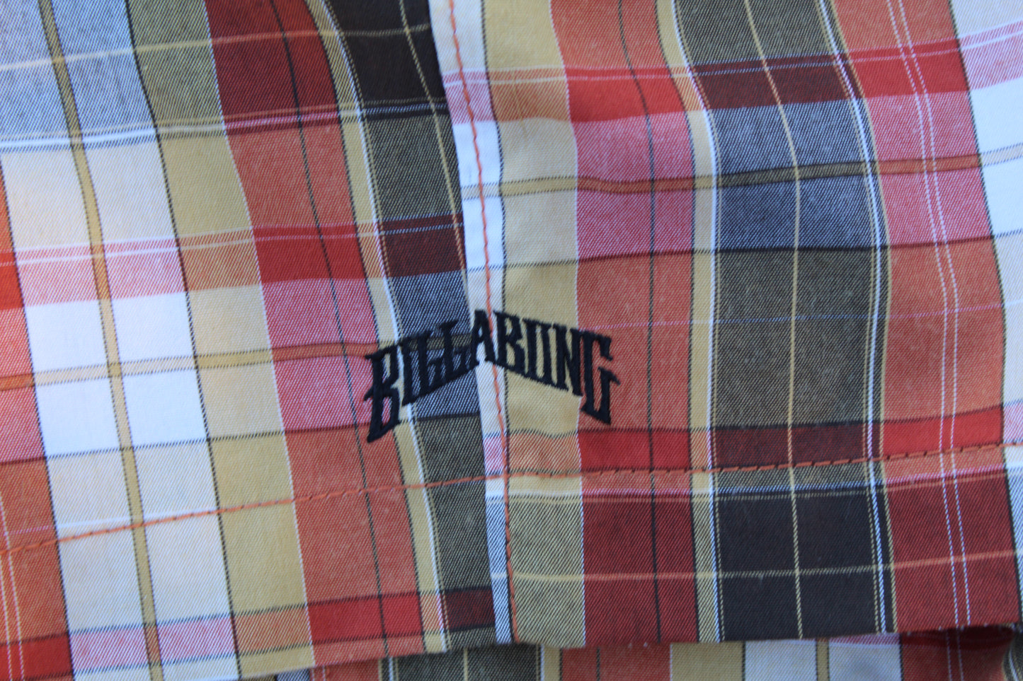 00s Rare Vintage Billabong Plaid Baggy Shorts