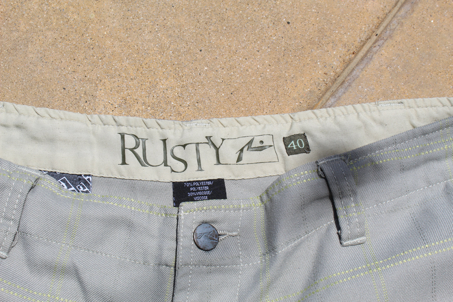 Y2K Vintage Rusty Embroidered Baggy Chino Shorts