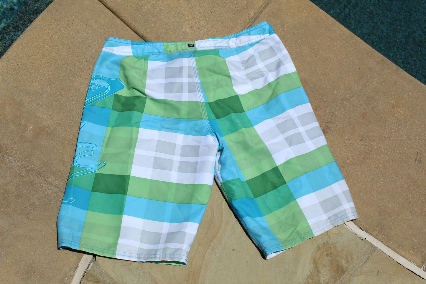 90s Vintage Roxy Embroidered Boardshorts with Finkey/Waxcomb