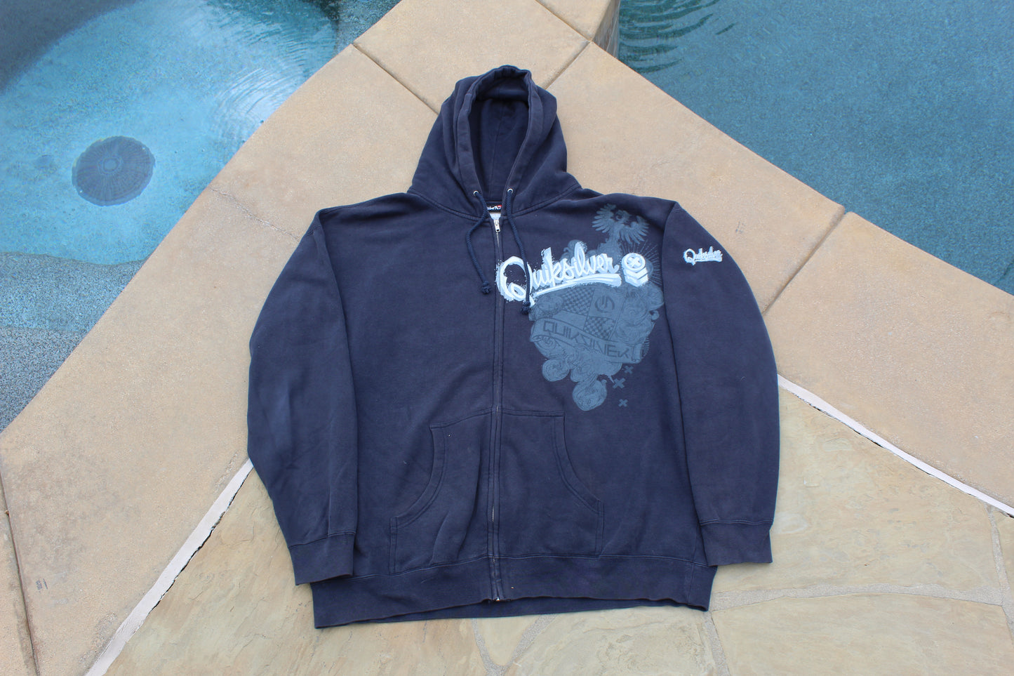 Y2K Vintage Quiksilver Eagle Crest Zip-Up