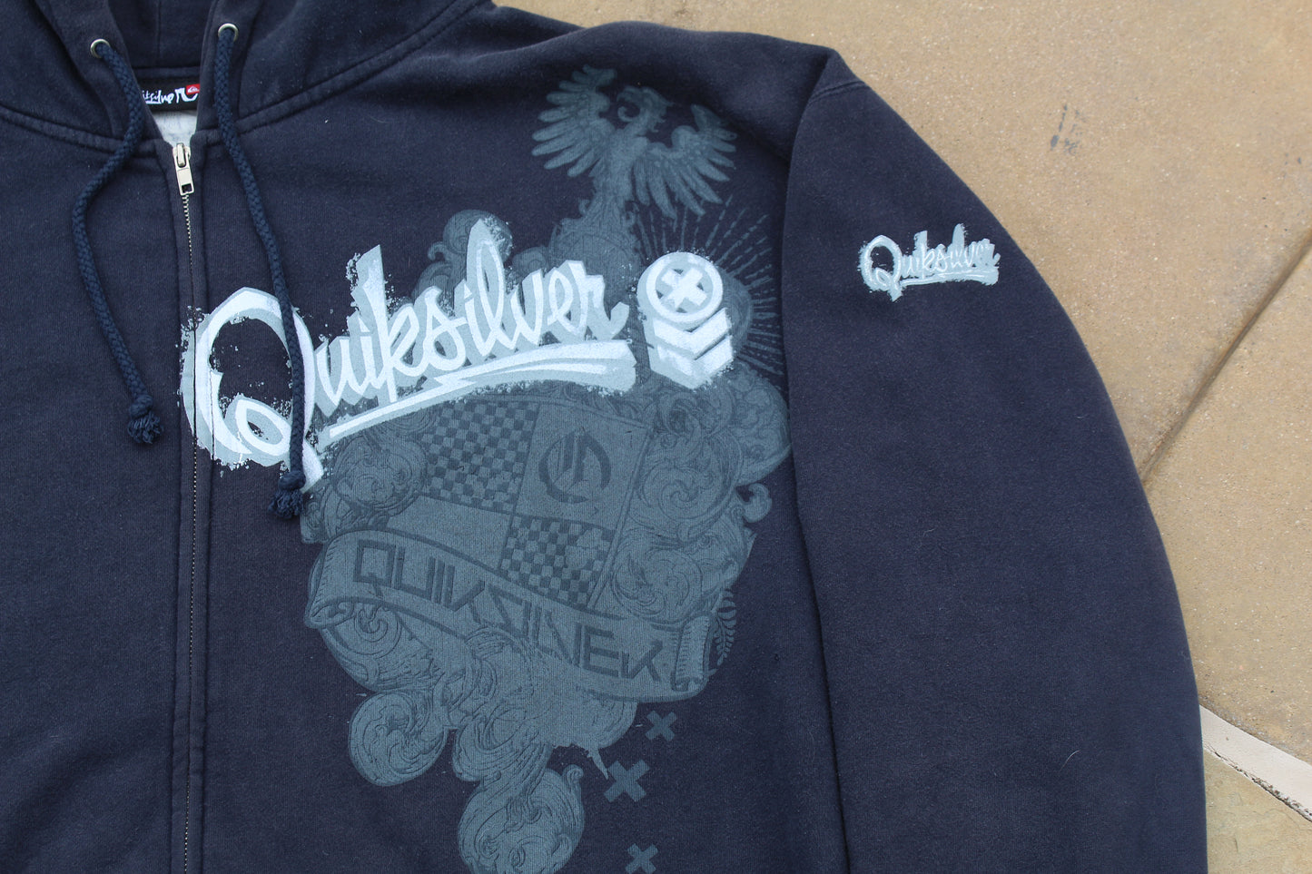 Y2K Vintage Quiksilver Eagle Crest Zip-Up