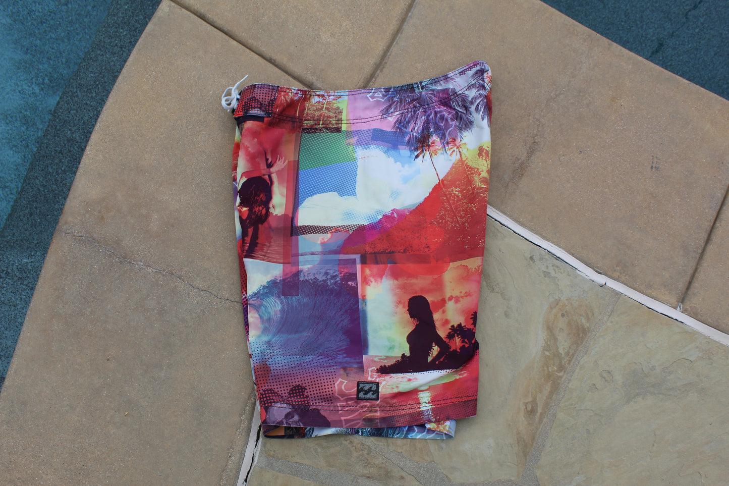 00s Vintage Billabong Wave Boardshorts With Waxcomb