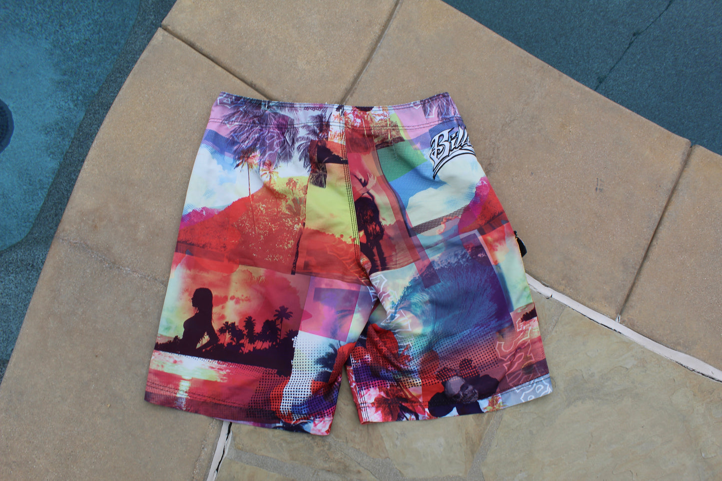 00s Vintage Billabong Wave Boardshorts With Waxcomb