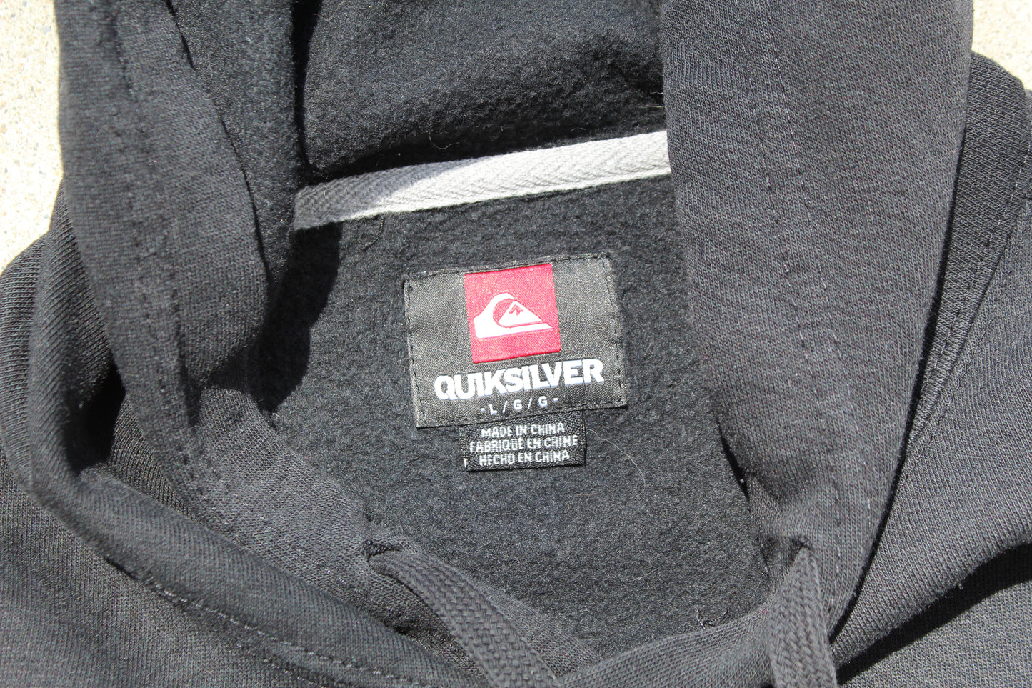 Y2K Quiksilver Front Hit Hoodie (L) - Revival Surfwear