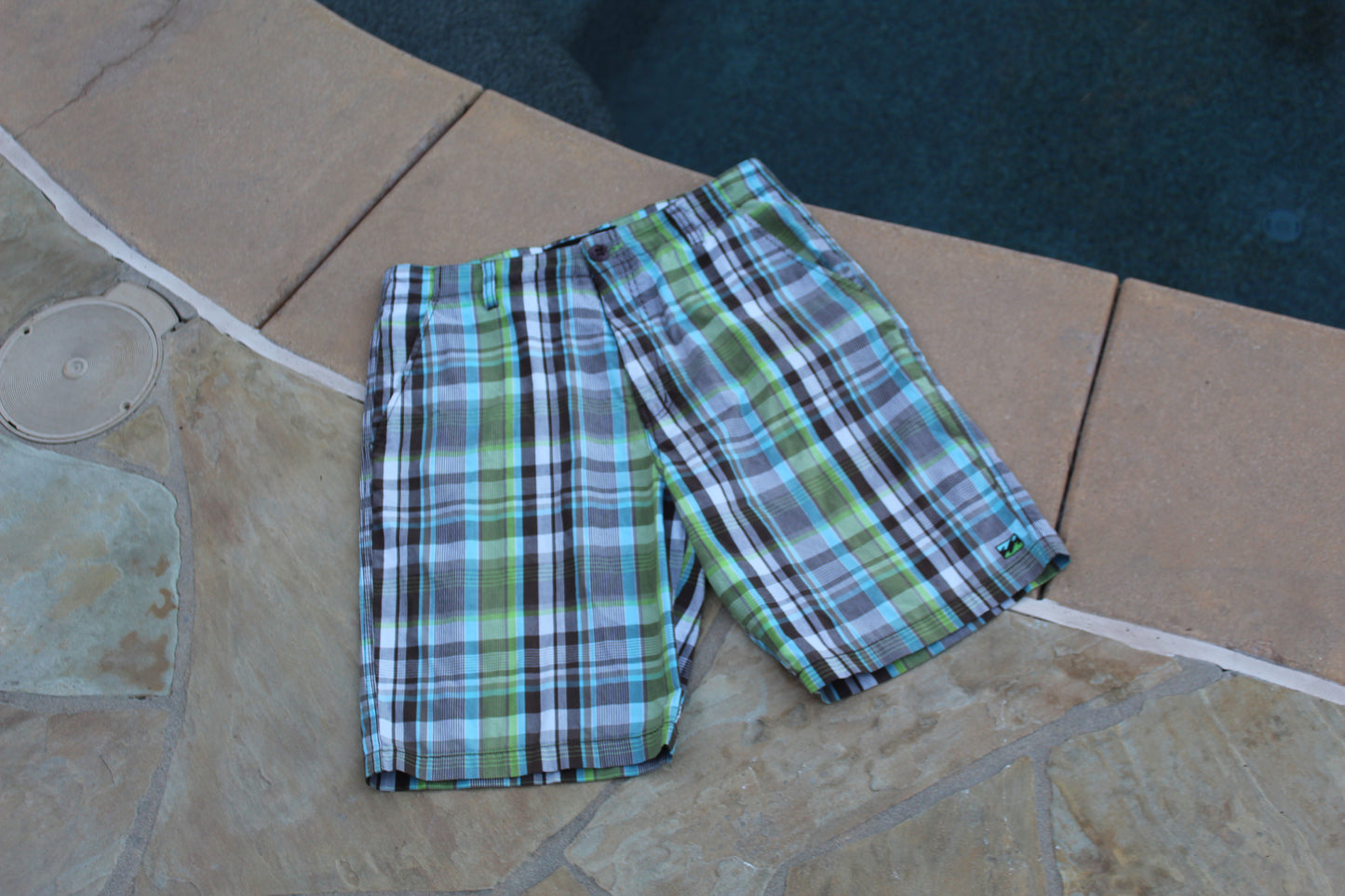 Y2K Plaid Pattern Billabong Baggy Shorts [w32"] - Revival Surfwear