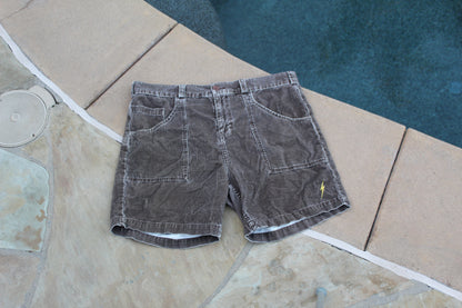 90s Lightning Bolt "Gerry Lopez" Corduroy Shorts [w34"] - Revival Surfwear