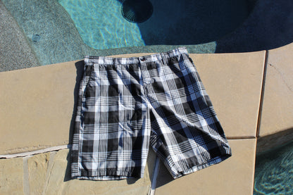 Y2K Vintage Hurley Baggy Plaid Shorts
