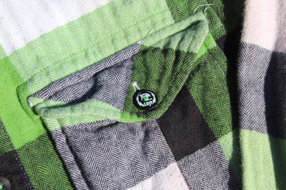 90s Rare Vintage Lost Green Flannel