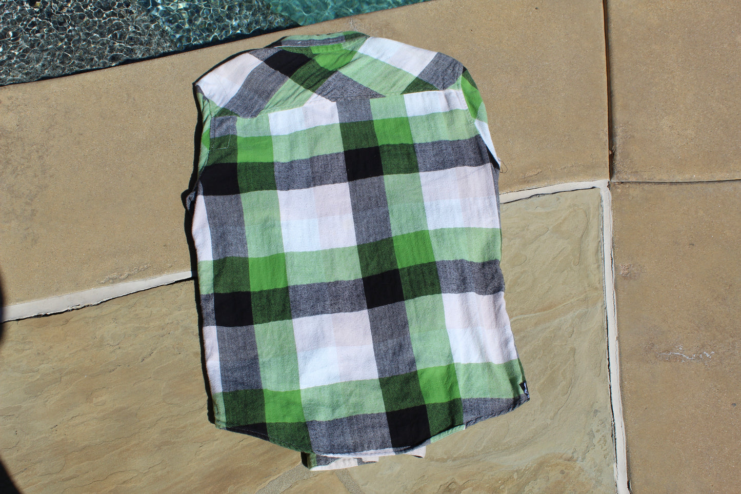 90s Rare Vintage Lost Green Flannel