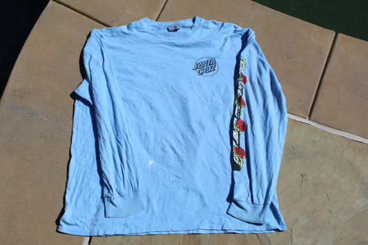 90s Vintage Santa Cruz Light Blue Longsleeve