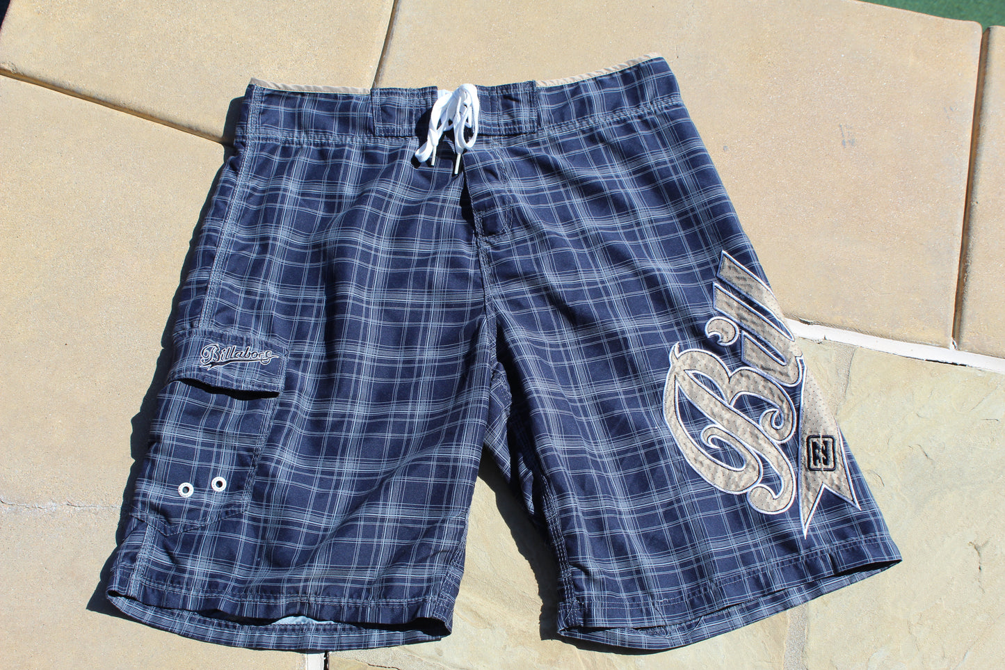 90s Vintage Billabong Plaid Boardshorts
