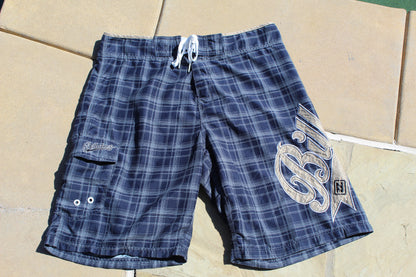 90s Vintage Billabong Plaid Boardshorts