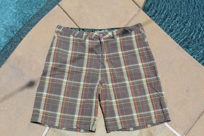 Y2K Vintage Quiksilver Plaid Baggy Shorts