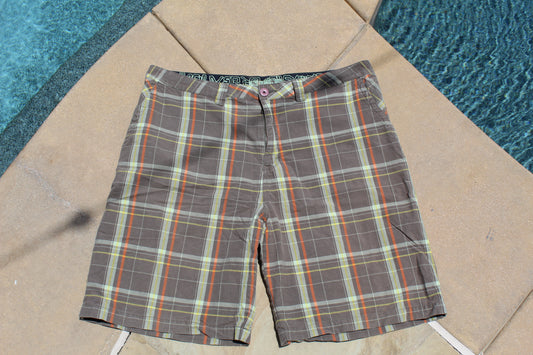 Y2K Vintage Quiksilver Plaid Baggy Shorts