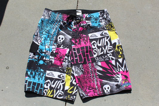 Y2K Quiksilver Graffiti Boardshorts