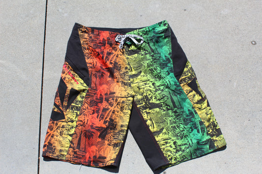 Y2K Rare Volcom Bruce Iron Signature Boardshorts