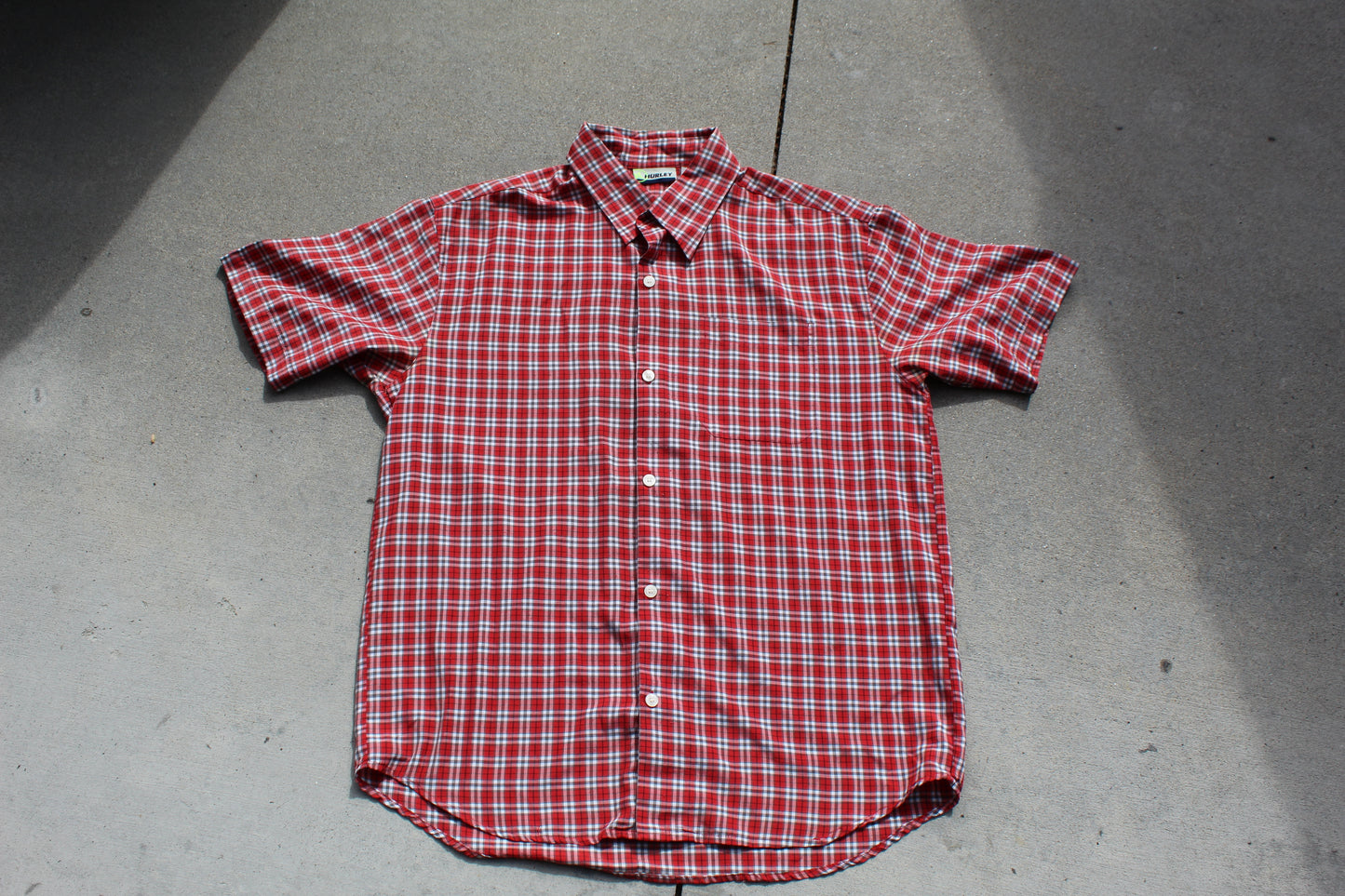 90s Rare Hurley Flannel Button Up