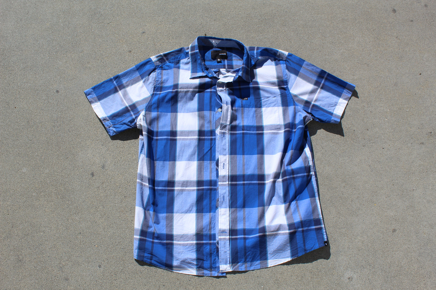 Y2K Hurley Plaid Button Up (XL) - Revival Surfwear