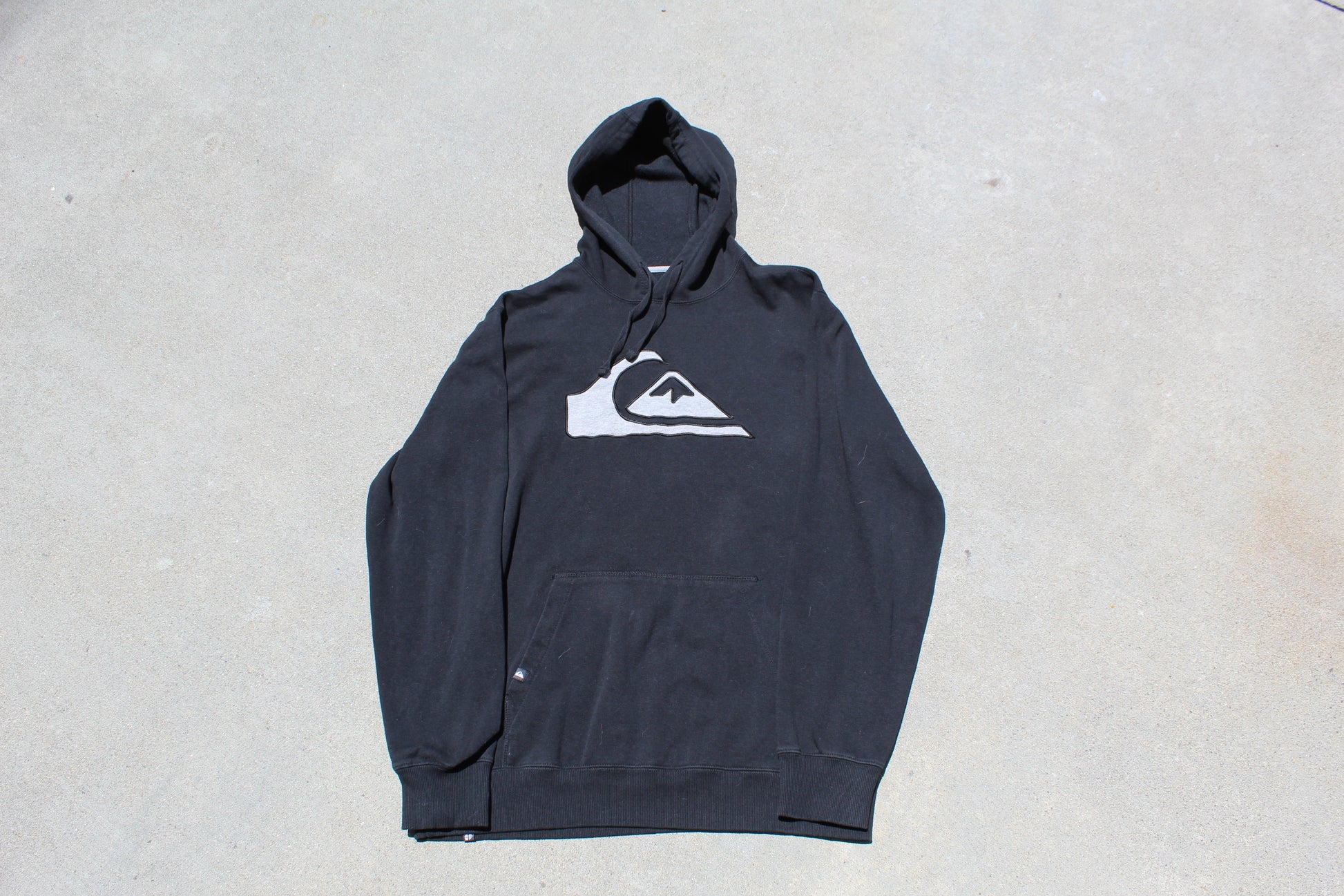 Y2K Quiksilver Front Hit Hoodie (L) - Revival Surfwear