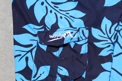 Y2K Quiksilver Floral Baggy Boardies (W35") - Revival Surfwear