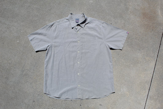 Y2K Quiksilver Geometric Baggy Overshirt (L) - Revival Surfwear