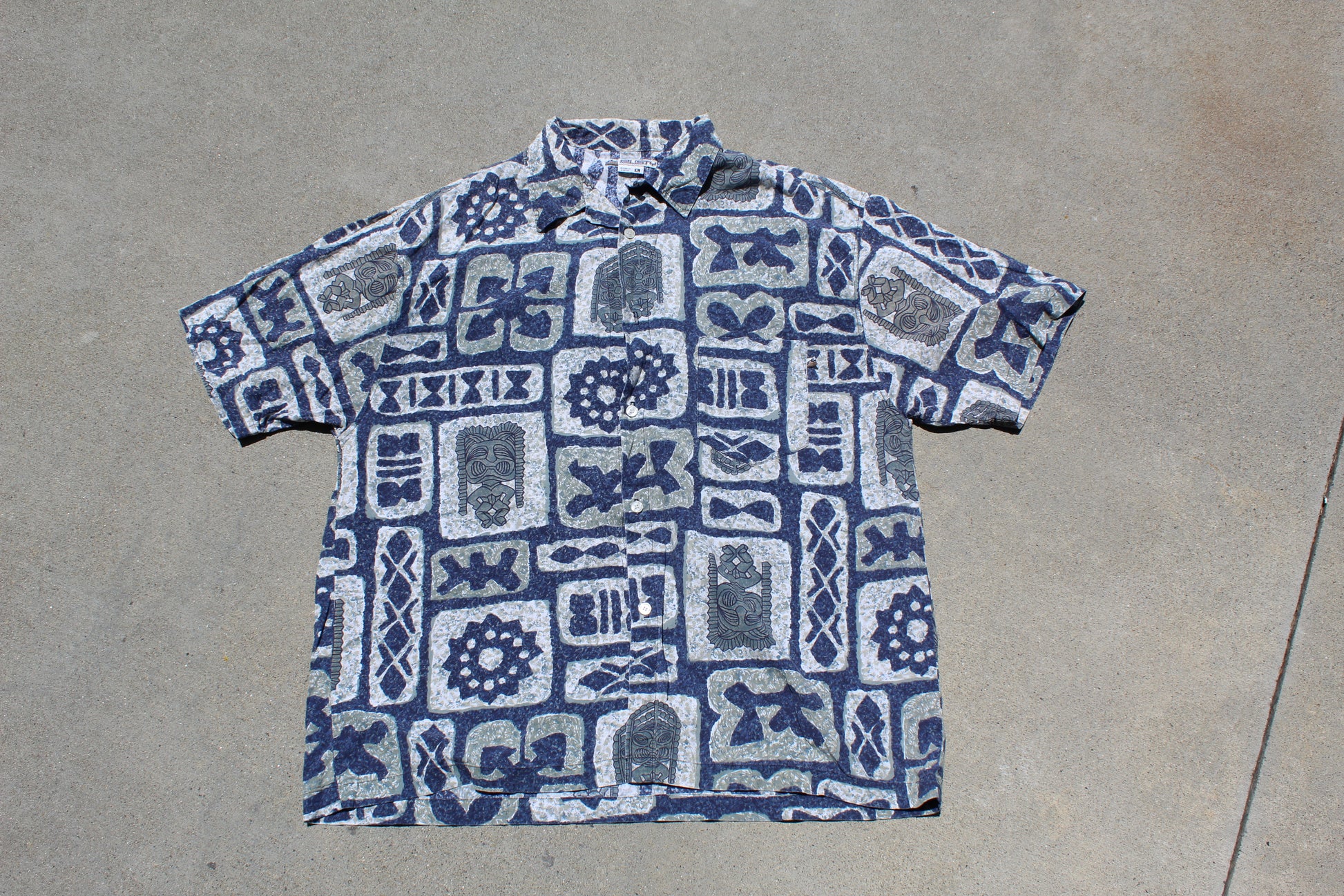 90s Rusty Baggy Tiki Button Up (L) - Revival Surfwear