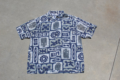 90s Rusty Baggy Tiki Button Up (L) - Revival Surfwear