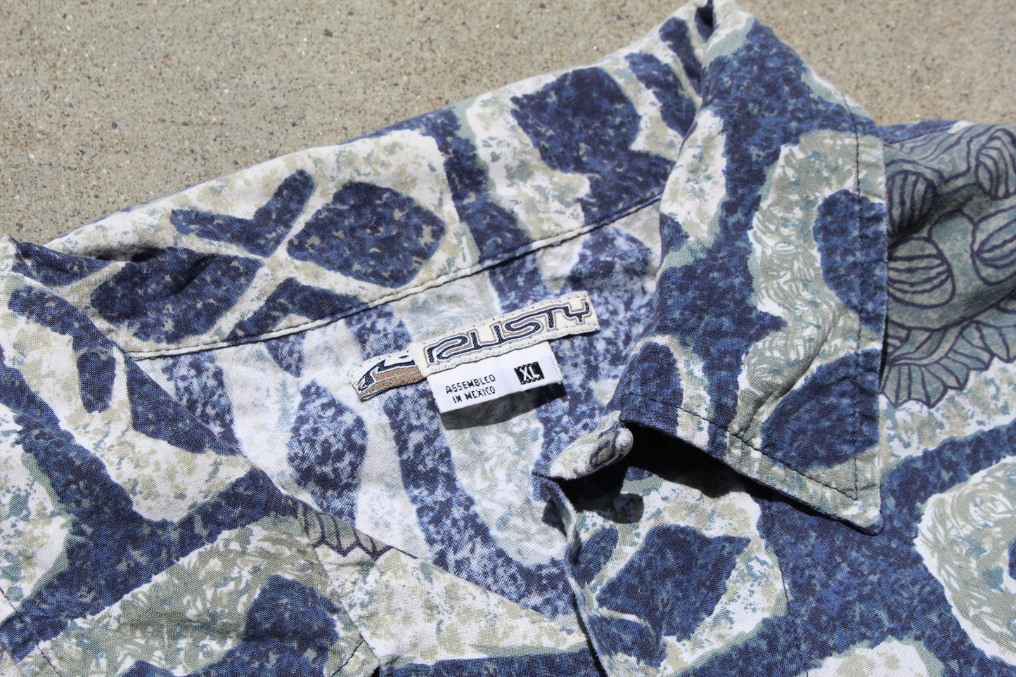 90s Rusty Baggy Tiki Button Up (L) - Revival Surfwear