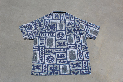 90s Rusty Baggy Tiki Button Up (L) - Revival Surfwear
